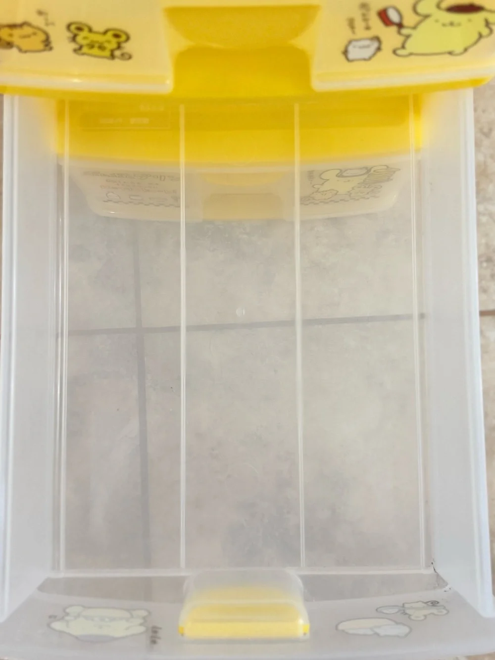 Large Sanrio Pompompurin Plastic Chest box  organizer drawers 2000 Vintage